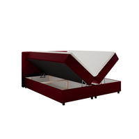 BOXBETT Diamaro 180x200 cm mit Bettkasten und Topper - Rot - Rot, Holz (180/200cm) - Panda Möbel