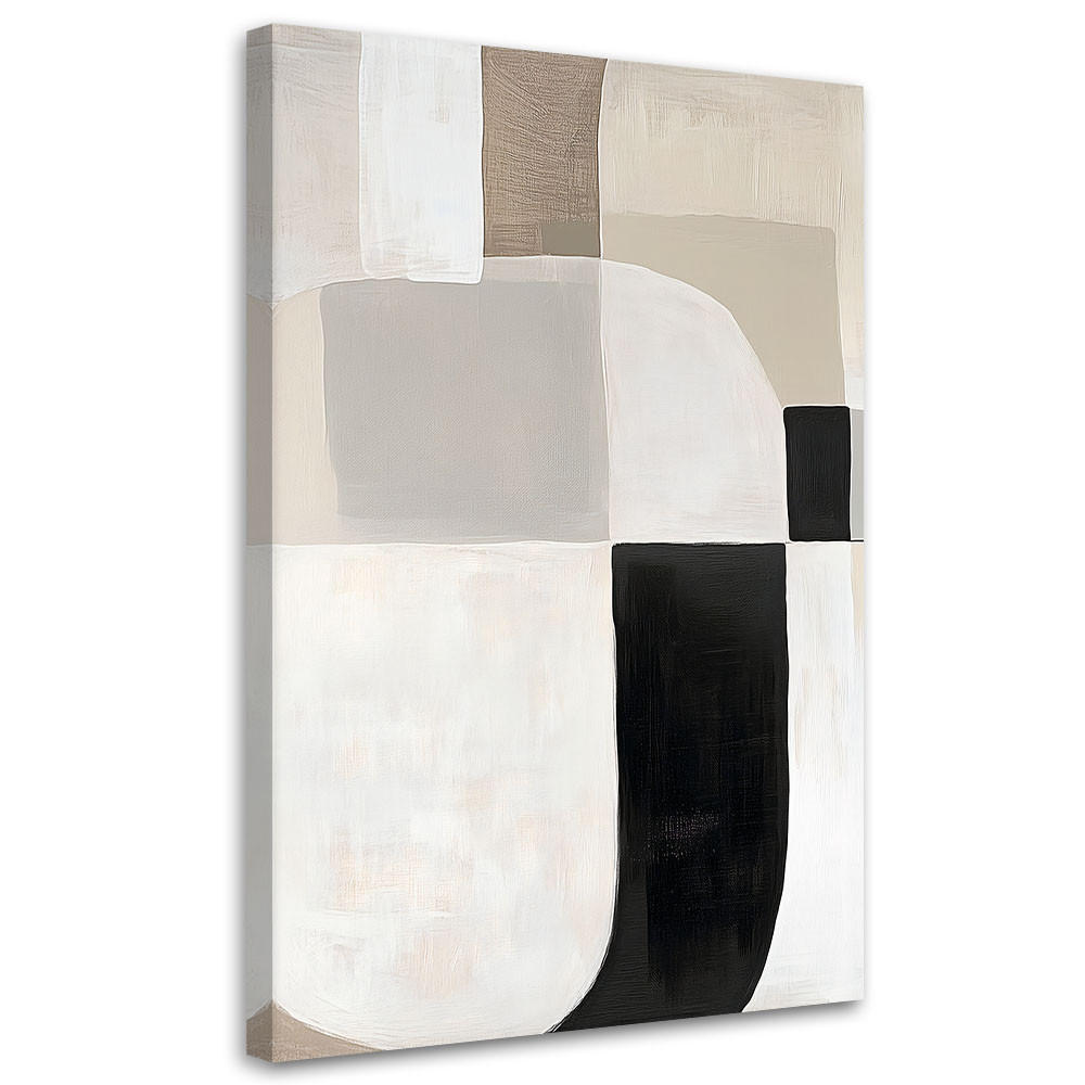 LEINWANDBILD Formen Abstraktion Minimalismus 80x120cm - Beige, Textil (80/120cm) - Feeby