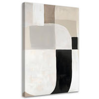 LEINWANDBILD Formen Abstraktion Minimalismus 80x120cm - Beige, Textil (80/120cm) - Feeby