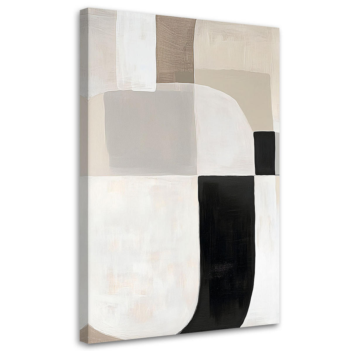 LEINWANDBILD Formen Abstraktion Minimalismus 80x120cm - Beige, Textil (80/120cm) - Feeby