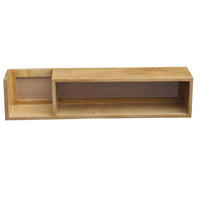 WANDREGAL Massives Mangoholz Rattan-Rohrgeflecht B90 cm ACANGE - Eiche Bianco, Holz (20/20/90cm) - Miliboo