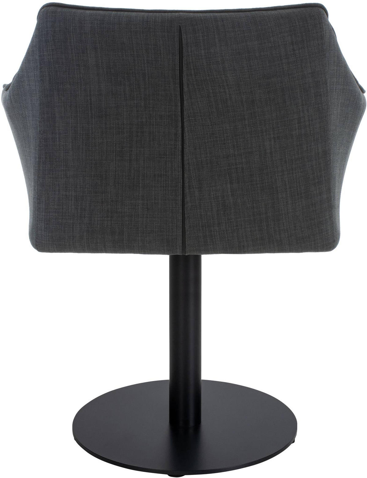 SESSEL Stoff dunkelgrau - Dunkelgrau/Schwarz, Textil/Metall (64/75/48cm) - CLP