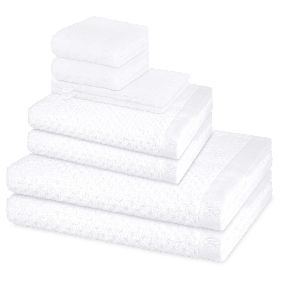 FROTTIERSET Harmony 8-teilig - Weiß, Textil (50/100cm) - Ross