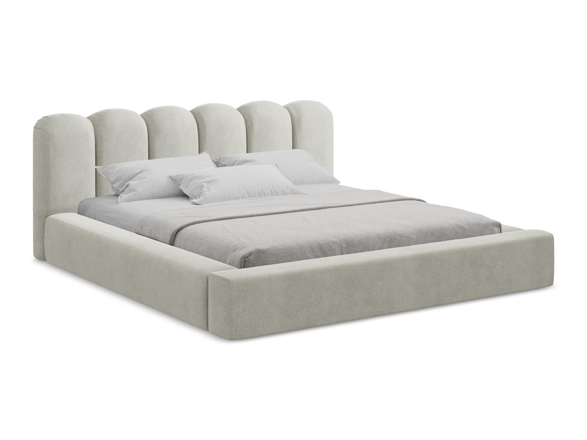 POLSTERBETT mit Bettkasten und Lattenrost 200x238 Grau - Hellgrau/Schwarz, Kunststoff/Textil (160/200cm) - Makamii