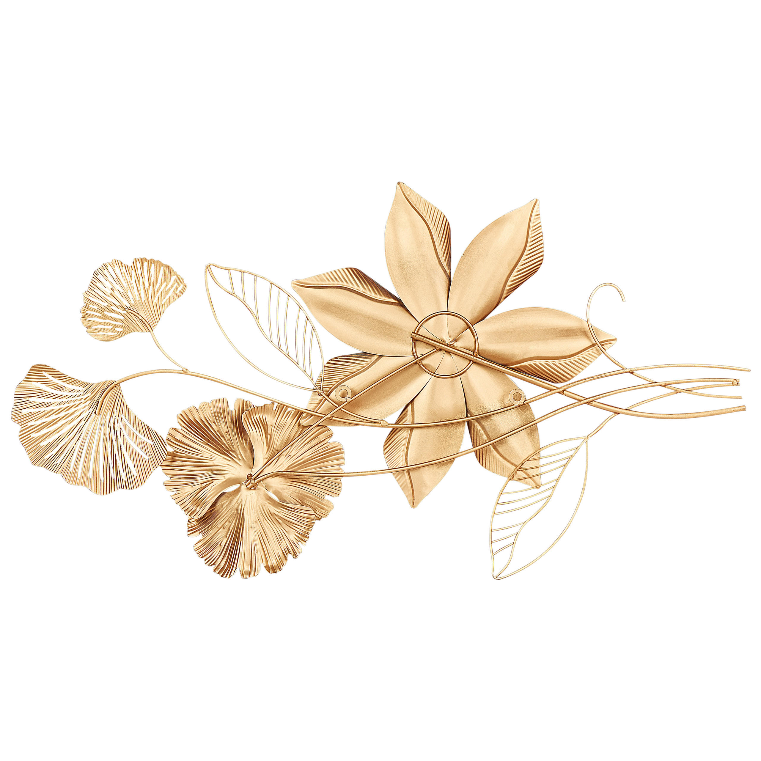 WANDDEKORATION Metall gold Europium - Goldfarben, Metall (89/46/5cm) - Beliani