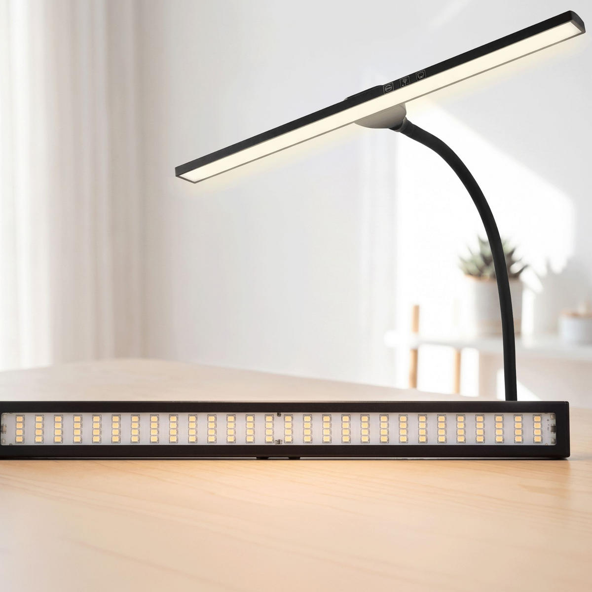 SCHREIBTISCHLEUCHTE, Schreibtischlampe, Schwarz - Schwarz, Kunststoff (70/39/70cm) - KRUMAD