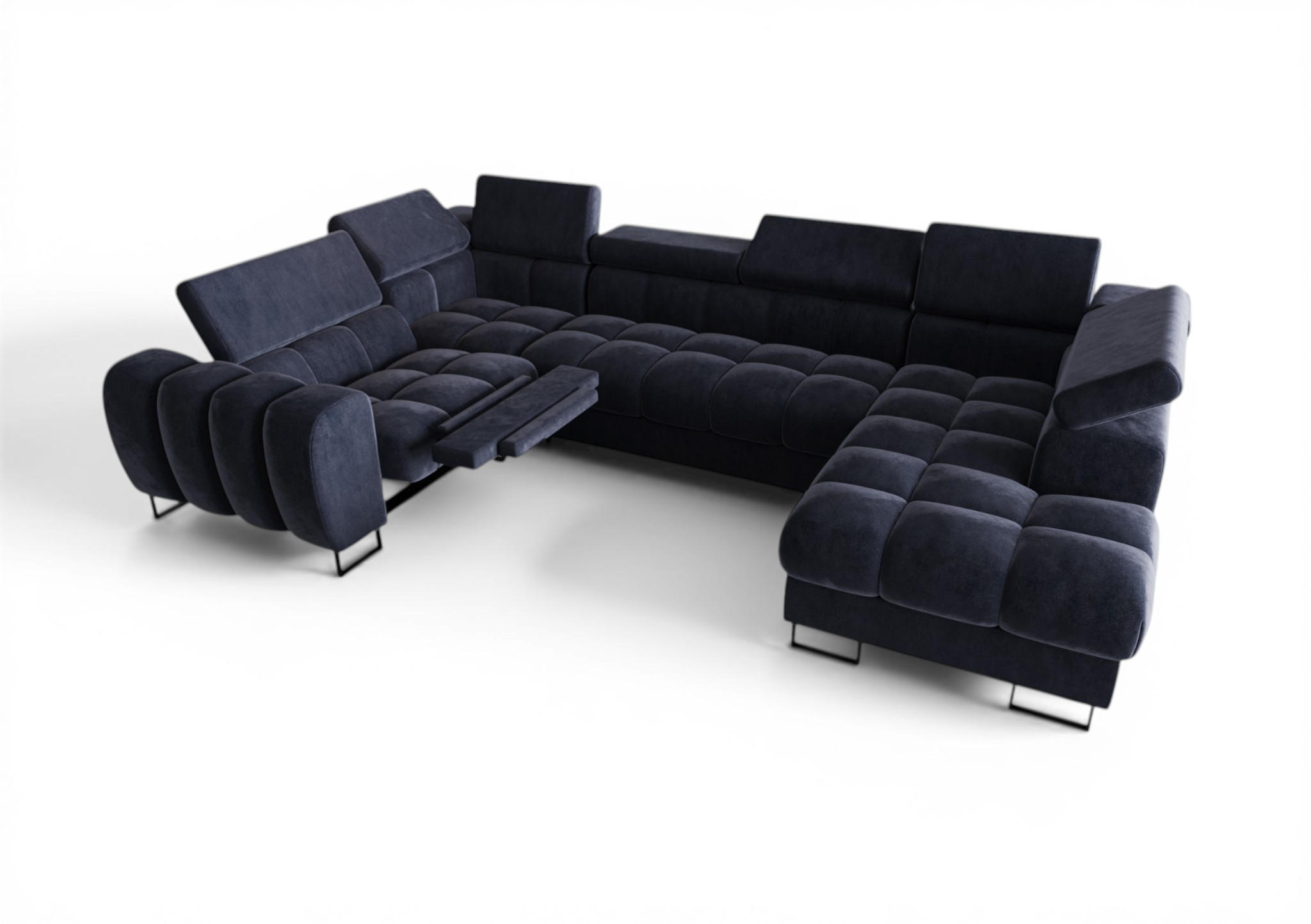 Fun Möbel Wohnlandschaft Blau 350x95x198 cm