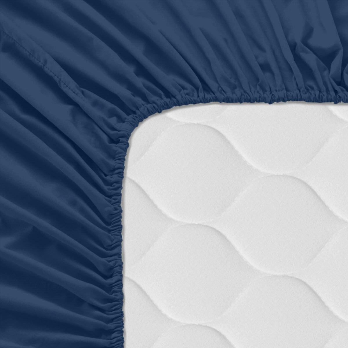 SPANNBETTTUCH basic 60x120x14 cm (kinderbett) dunkelblau - Dunkelblau, Textil (70/140cm) - Happy Friday