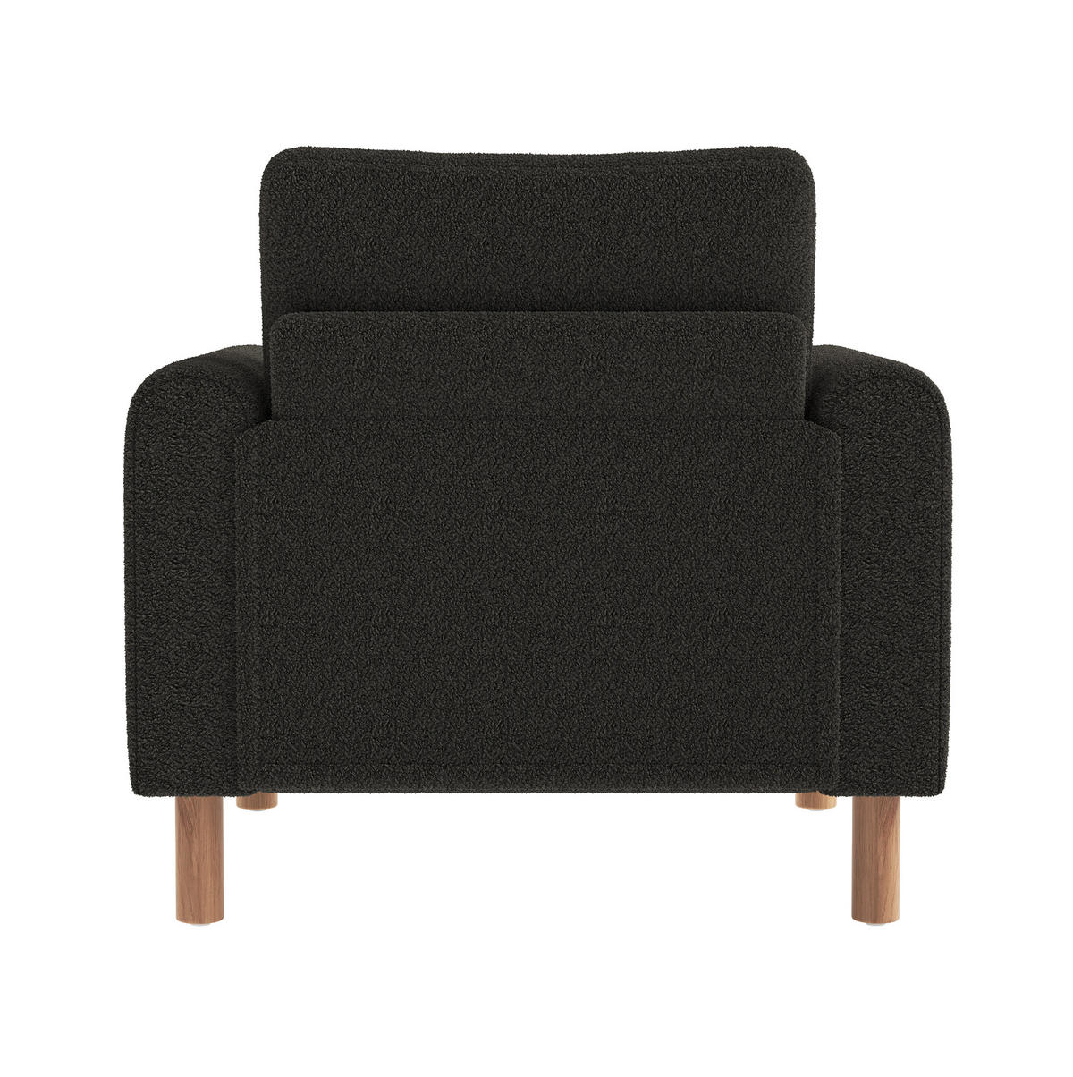 FOTELJA 87/83/88,5 cm s debelim jastukom i presvlakom od imitacije janjeće kože, Tamnosiva - tamno siva, tekstil (83/88.5/87cm) - Redom