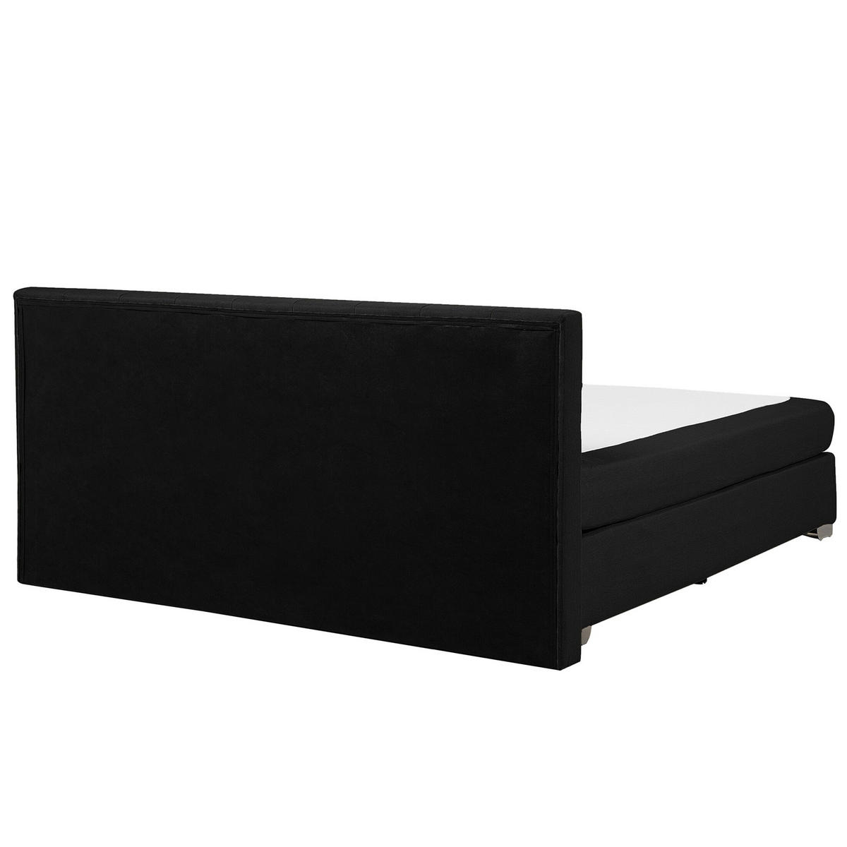 BOXSPRINGBETT 180/200cm Schwarz Admiral - Schwarz, Textil (180/200cm) - Beliani
