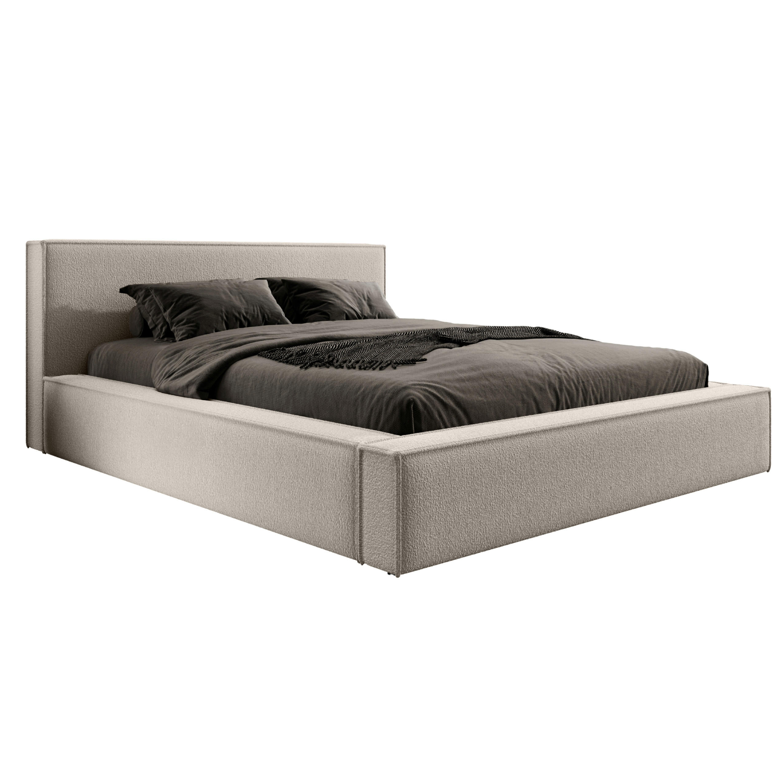 POLSTERBETT mit Bettkasten Salby 180x200 cm, Beige - Beige, Textil (180/200cm) - Meblito