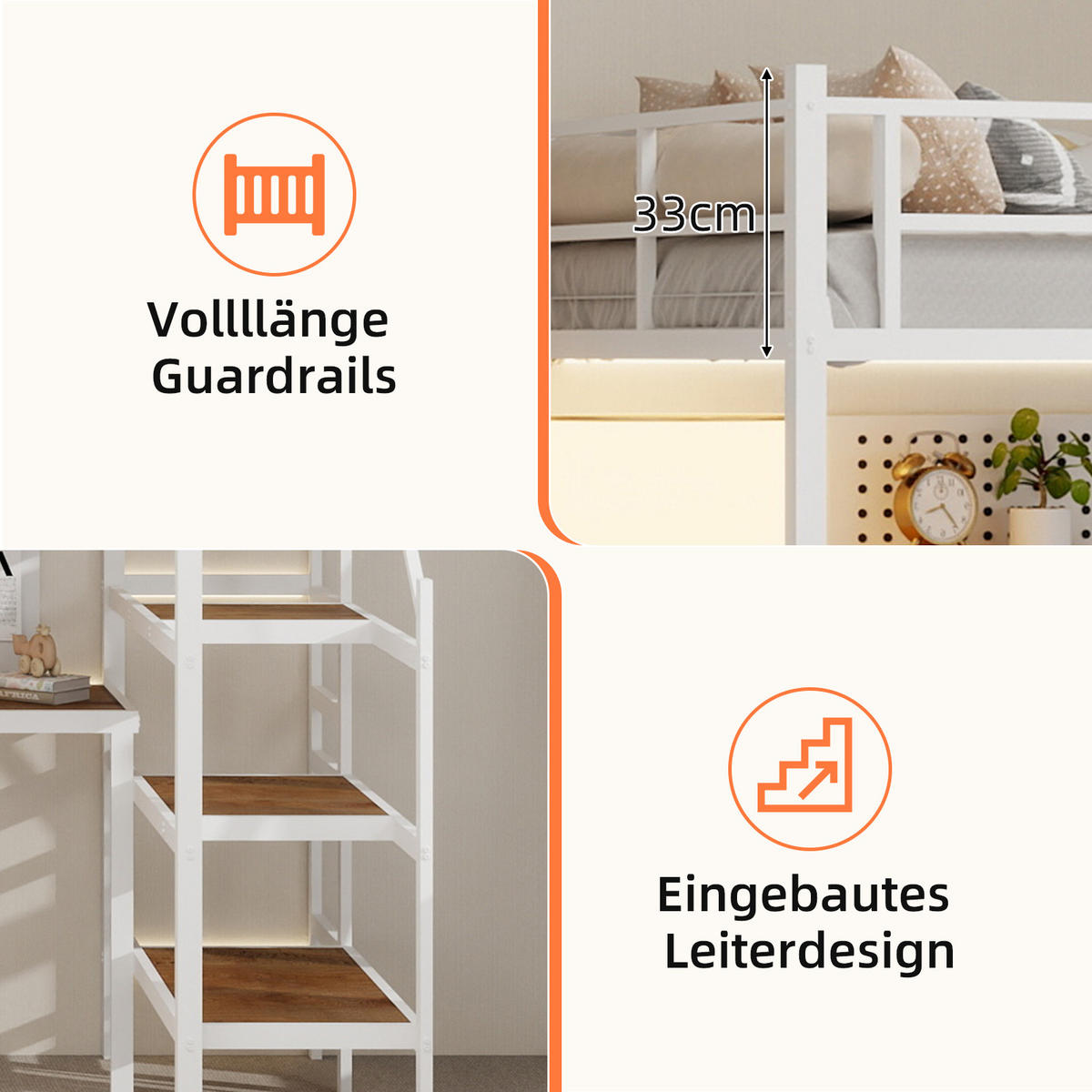 HOCHBETT Weiß - Weiß, Metall - Raumix
