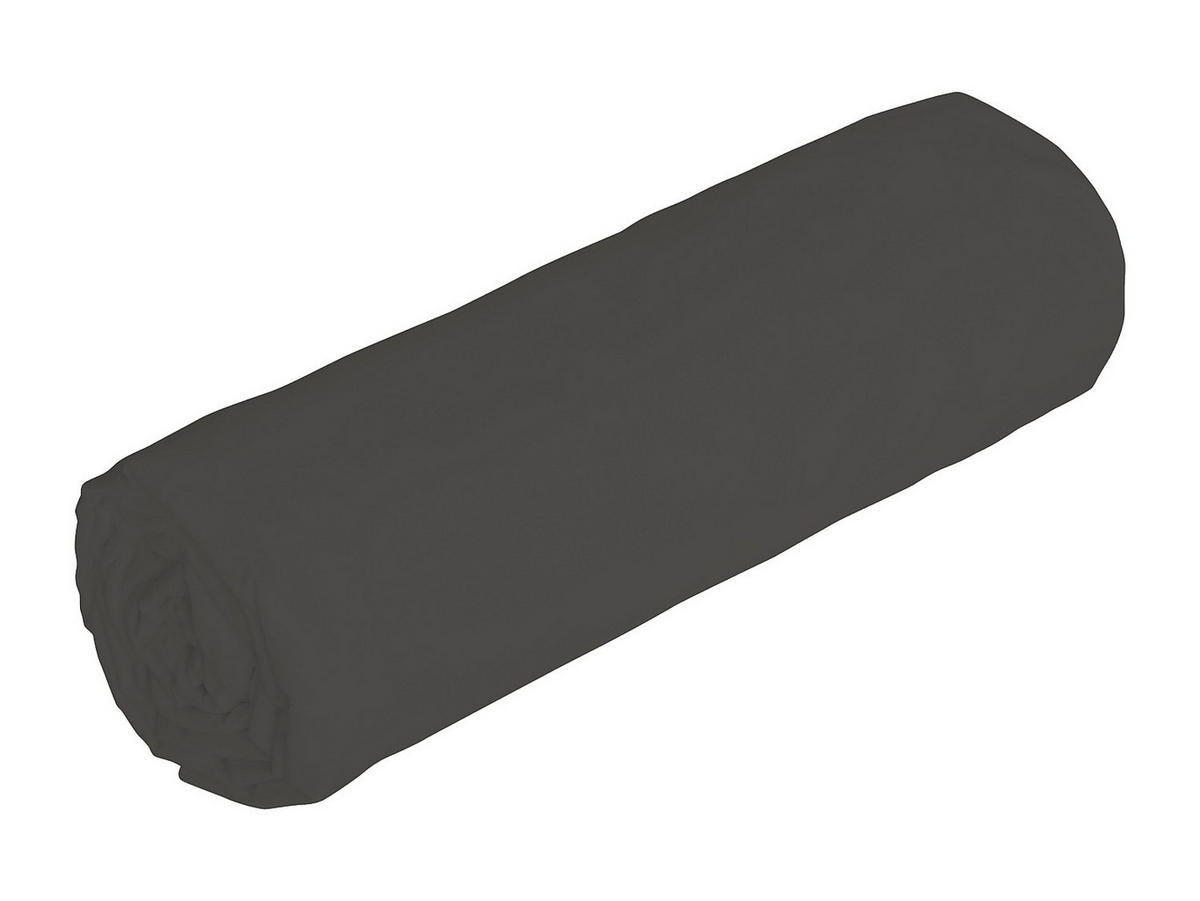 SPANNBETTLAKEN - 2 -Sitzer - Satin - anthrazitgrau - TALORA - Anthrazit, Textil (190/140cm) - Vente-Unique