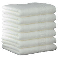 GÄSTETUCH 6er Pack 100% Baumwolle, Weiß, 30 x 50 cm - Weiß, Naturmaterialien (30/40cm) - Cawoe