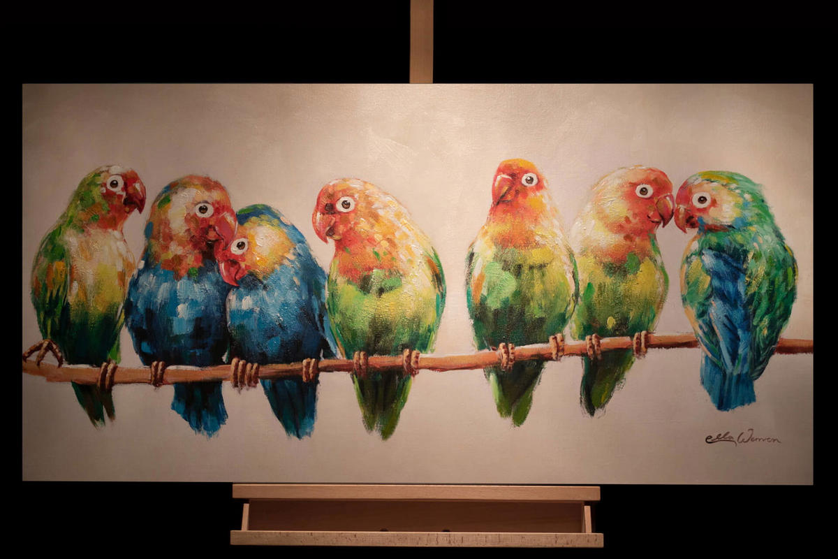 ACRYLBILD HANDGEMALT 120/60 cm - Multicolor, Holz/Textil (120/60cm) - KUNSTLOFT