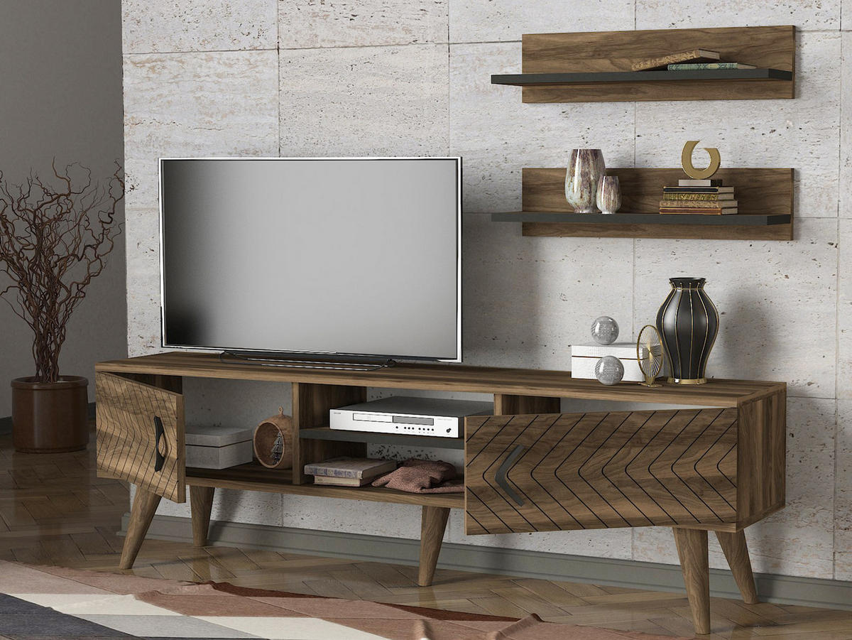 WOHNWAND Legato Braun - Braun, Holzwerkstoff/Kunststoff (150/45.5/30cm) - moebel17