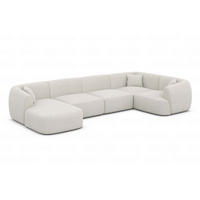 WOHNLANDSCHAFT Azura Pearl Boucléstoff - Perlmutt, Kunststoff (325/78/177cm)