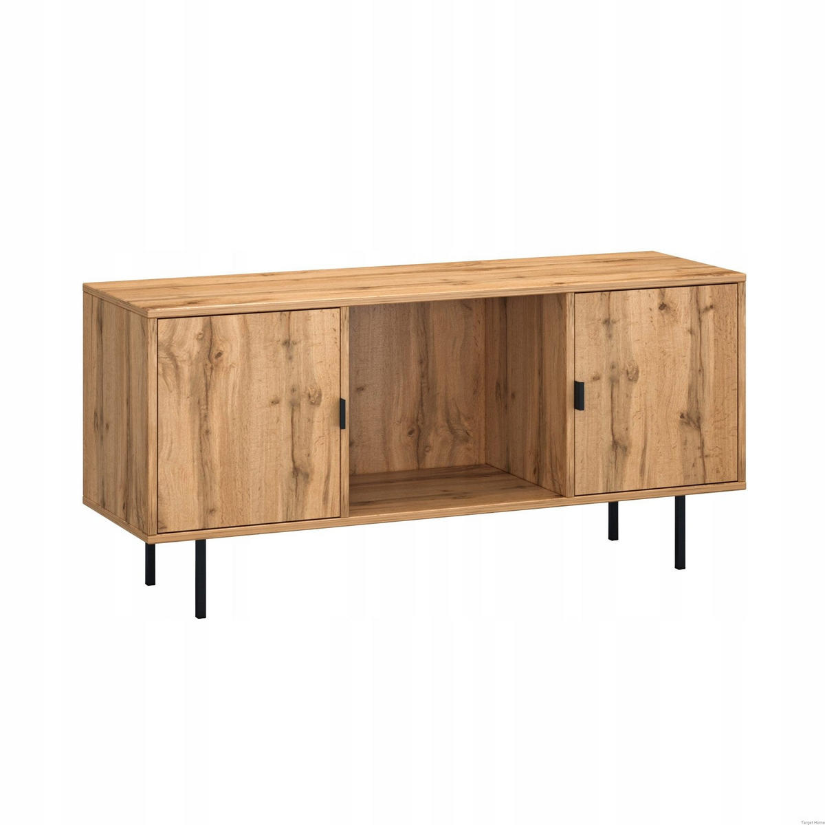 TV-BOARD Wotan-Eiche Schwarz 120 cm - Eiche Wotan, Holzwerkstoff (120/56/38cm) - Target Home