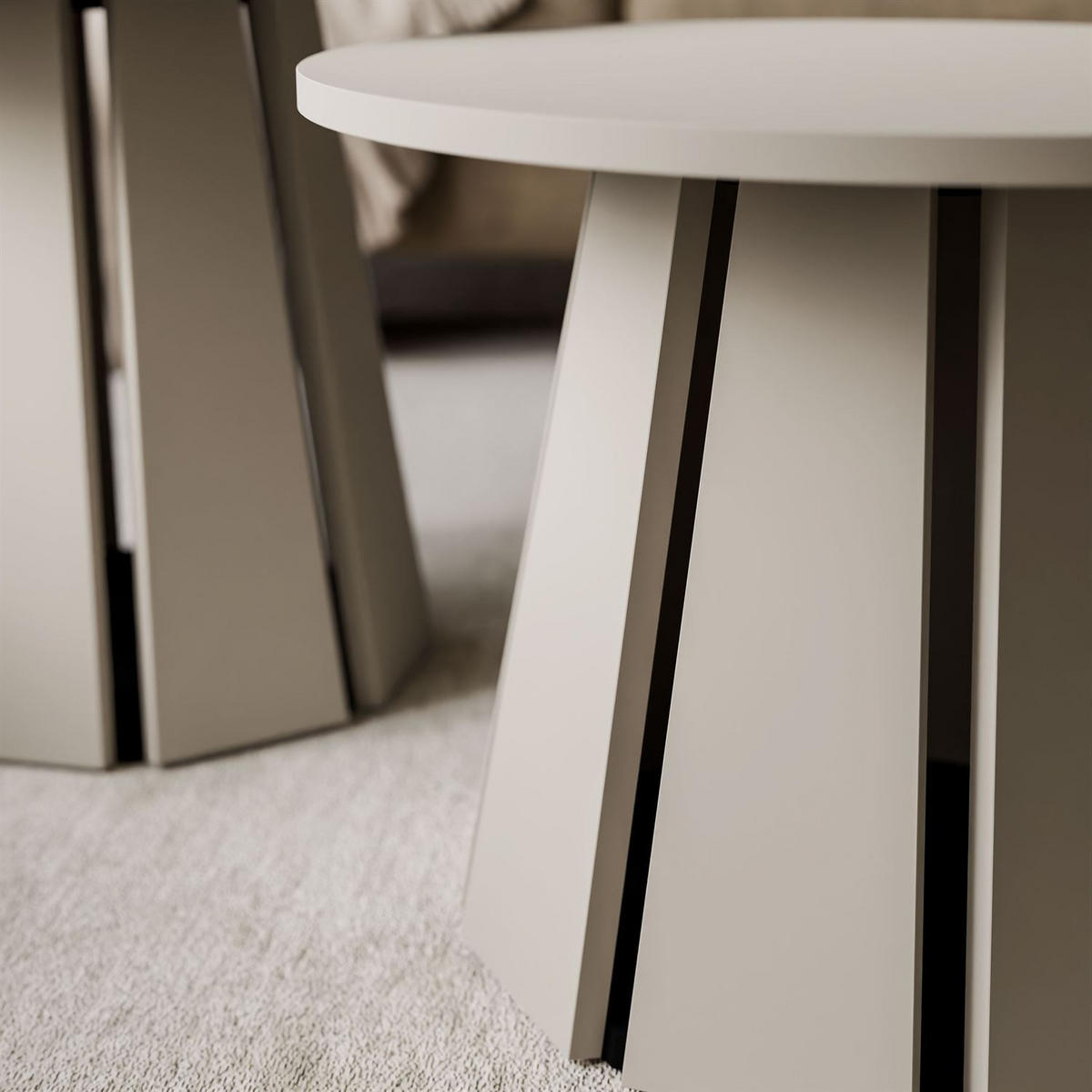 COUCHTISCHSET SILVA 2in1, Kaschmir - Kaschmir, Holzwerkstoff (67/67/51cm) - Lookway