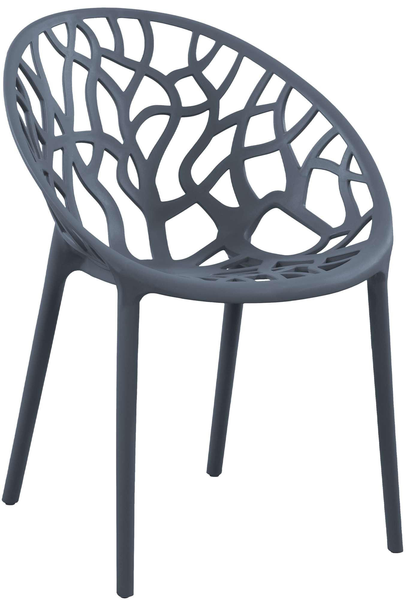 GARTENSTUHL Kunststoff Anthrazit - Anthrazit, Kunststoff (59/80/60cm) - CLP