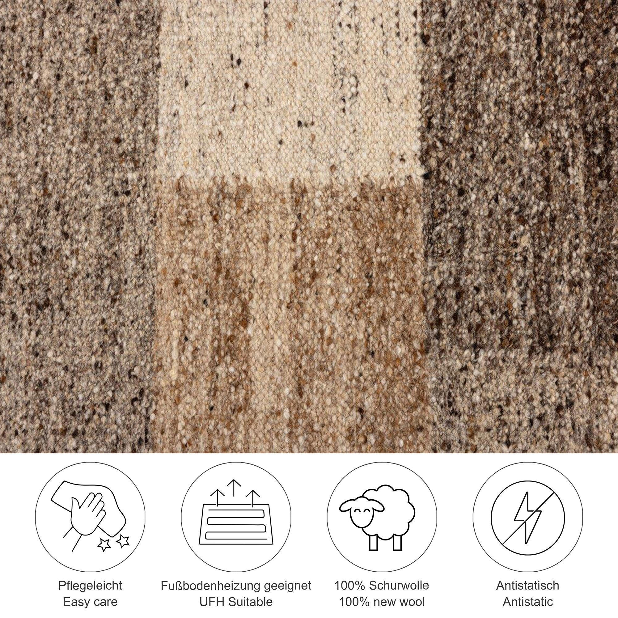 HANDWEBTEPPICH Ehrwald TK-156 Wendbar 250x350 cm - Beige, Textil (250/350cm) - THEKO