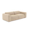 SOFA 4-Sitzer Gerippter Samt Beige 240cm - Beige, Textil (240/73/97cm) - Sia Home