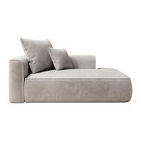 RECAMIERE ohne Schlaffunktion - 1 Person - Stoff, Samt - Beige - - Beige, Textil (180/67/115cm) - Vente-Unique