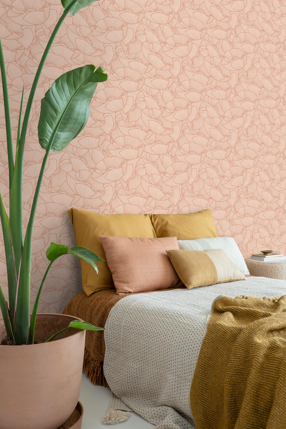TAPETE Mohnblumen 53 cm x 10.05 m - Pink, Papier (53/1000cm) - ESTAhome