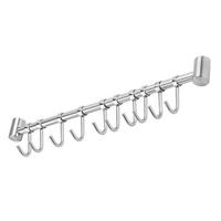 KÜCHEN HÄNGELEISTE mit 10 Haken - Silberfarben, Metall (3.4/2.2/52.6cm) - Intirilife