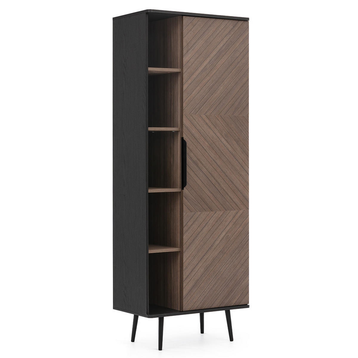 WOHNZIMMER-SET 4-TLG. Pretoria-132 - Braun, Holzwerkstoff (410/190/57cm) - Lomado