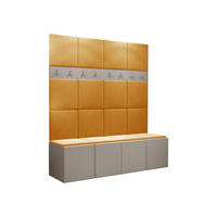 GARDEROBEN-SET Orion V - Kaschmir/Orange, Holzwerkstoff/Kunststoff (168/186/46cm) - MIRJAN24