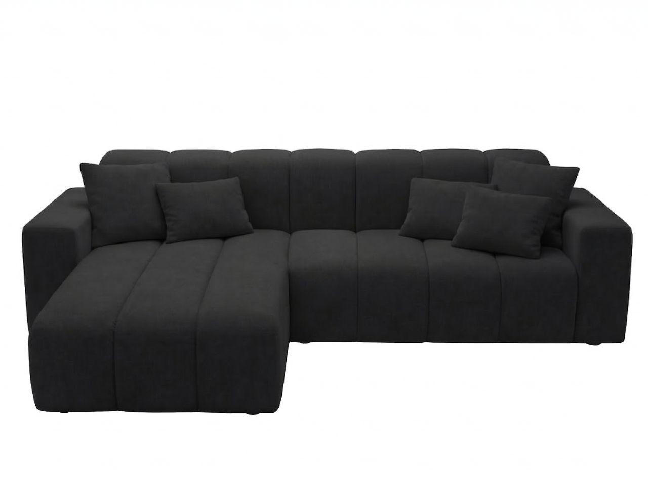 ECKSOFA Nork Schwarz Links - Schwarz, Holz/Textil (180/265cm) - Graingold