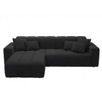 ECKSOFA Nork Schwarz Links - Schwarz, Holz/Textil (180/265cm) - Graingold
