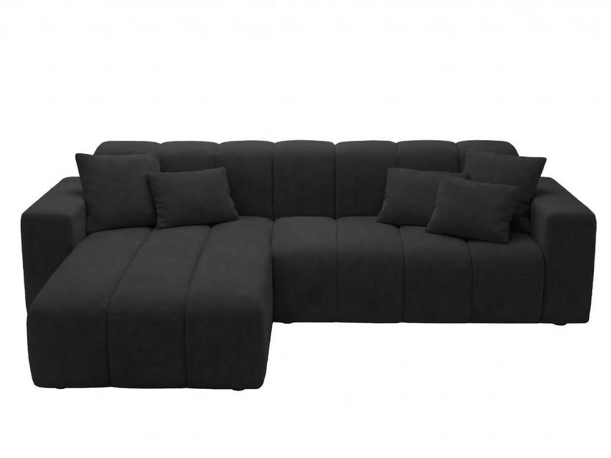 ECKSOFA Nork Schwarz Links - Schwarz, Holz/Textil (180/265cm) - Graingold