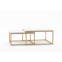 COUCHTISCH DUAL Weiß 76x76x39 cm - Weiß, Holzwerkstoff (76/76/39cm) - FURNLUX