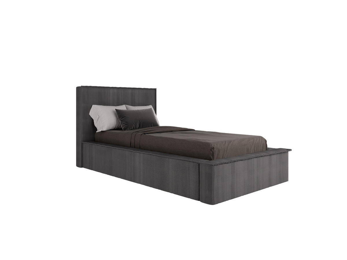 POLSTERBETT SANA 90x200cm Elegantes Polsterbett für modernen Wohnstil , ohne matratze, dunkelgrau - Dunkelgrau, Holz (90/200cm) - Panda Möbel