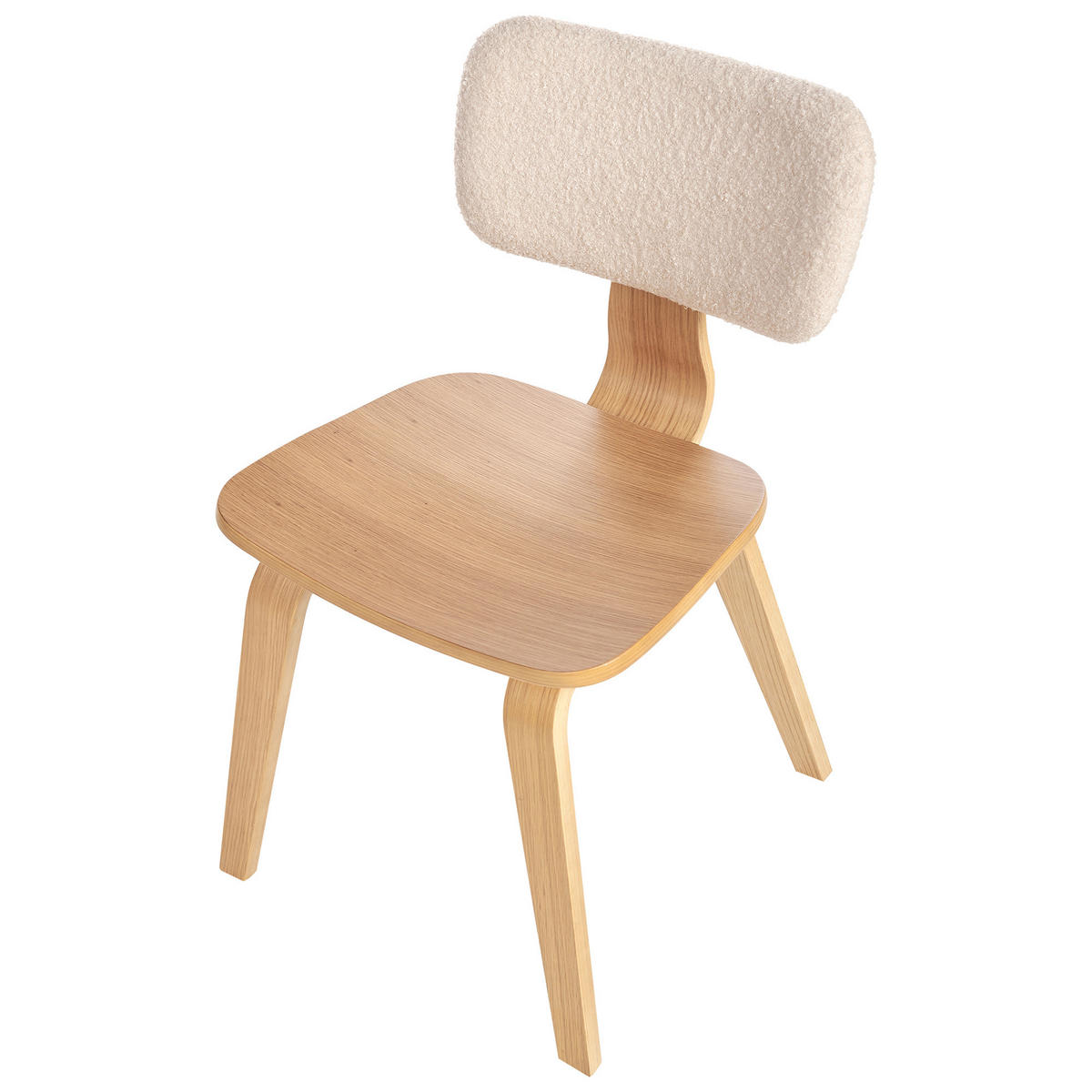 ESSZIMMERSTUHL 2er-Set Hellbeige/Hellbraun Lucinda - Hellbraun/Beige, Textil (49/79/55cm) - Beliani