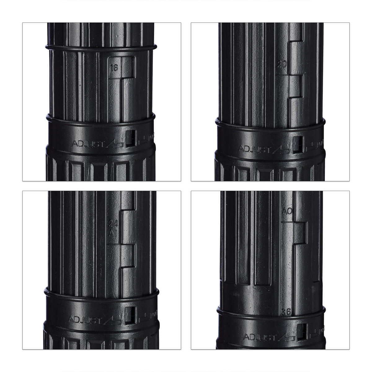 POSTERROLLE - Schwarz, Kunststoff (9/9/107cm) - Relaxdays