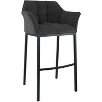 BARHOCKER Damaso Cordbezug 110x64x48 cm dunkelgrau - Dunkelgrau, Metall (64/110/48cm) - furnicato