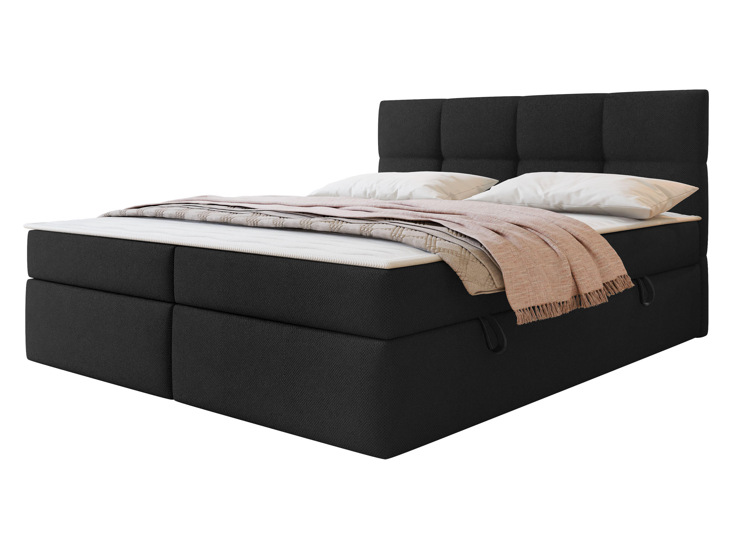 BOXBETT Figaro - Schwarz, Holz/Textil (140/200cm) - MIRJAN24