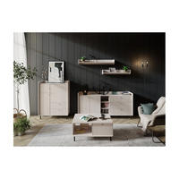 WOHNZIMMER Set – GRANDE System – Beige - Beige, Holzwerkstoff (103.5/133/42cm) - hi-markt