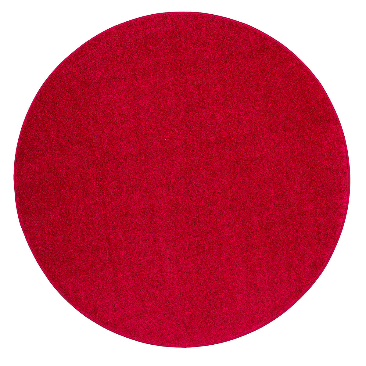 HOCHFLOR VELOURS TEPPICH LUNA RUND - Rot, Textil (200/200cm) - Snapstyle