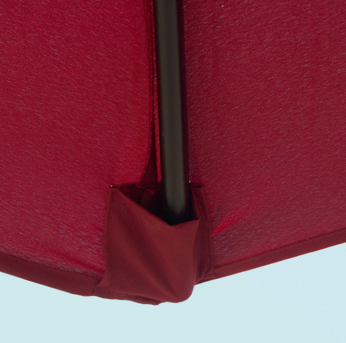 SONNENSCHIRM aus Aluminium Ø2,6xH2,35 m Rot mit Handkurbel & Knickfunktion - Rot, Metall (260/260cm) - Modfu