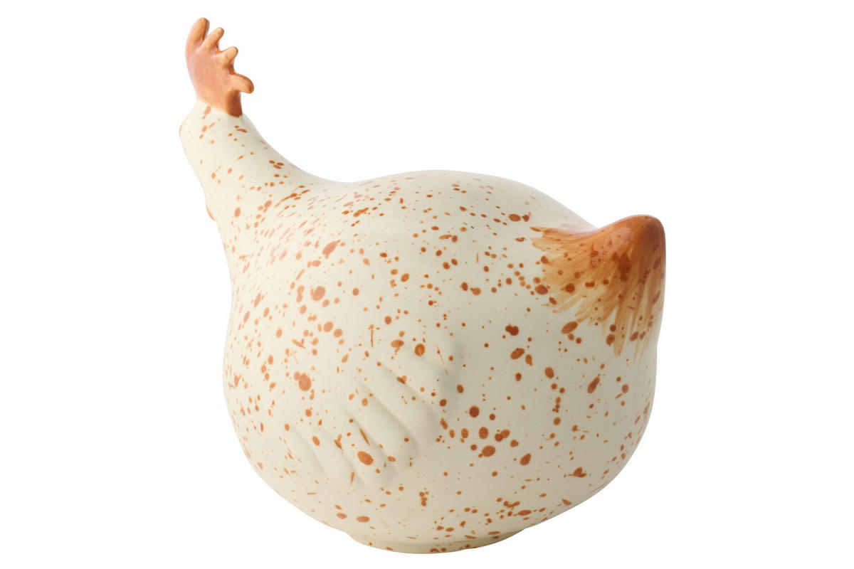DEKOOBJEKT HUHN - Braun, Keramik (21/16/32cm) - J-Line