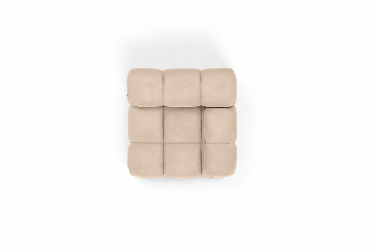 MODUL Seitlich, Für Modulares System, Stoff Salvador, Beige, Rechts, Selia - Beige, Holz (95/70/95cm) - Kaiser Möbel