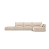 ECKSOFA rechts Kaelle aus Chenille-Stoff beige 5 Sitzplätze - Beige, Textil (171/364cm) - Micadoni