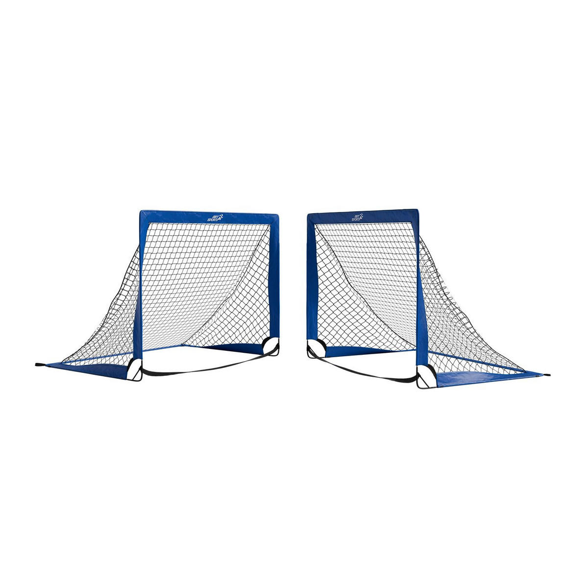 FUSSBALLTOR Goal Master Pop-up inkl Zubehör blau (2er-Set) - Blau, Kunststoff (120/90cm) - Artsport