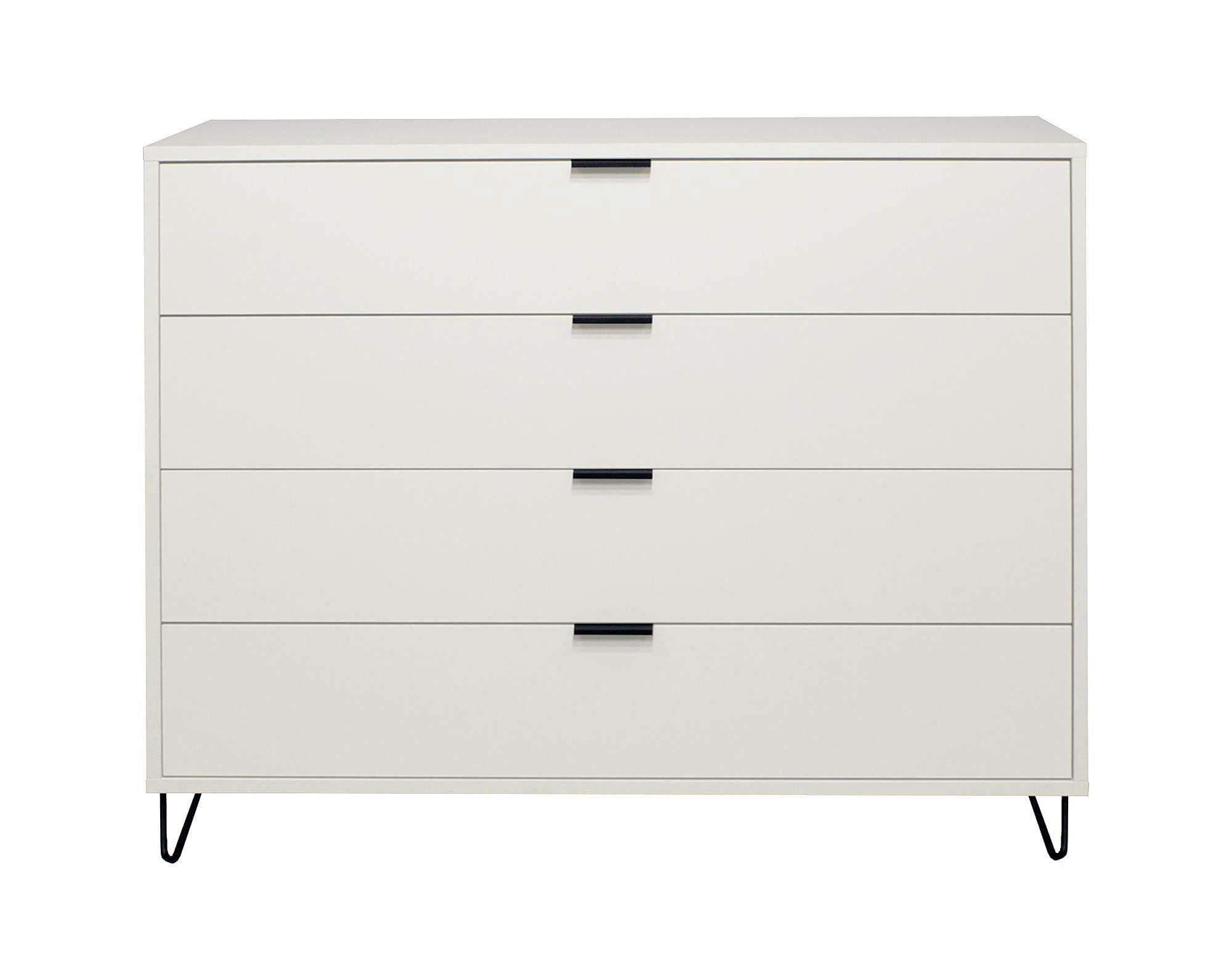 KOMMODE Erna 119x45x102 Kreidegrau matt Lack - Hellgrau, Holzwerkstoff (119/102/45cm) - 58aufmkessel