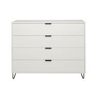 KOMMODE Erna 119x45x102 Kreidegrau matt Lack - Hellgrau, Holzwerkstoff (119/102/45cm) - 58aufmkessel