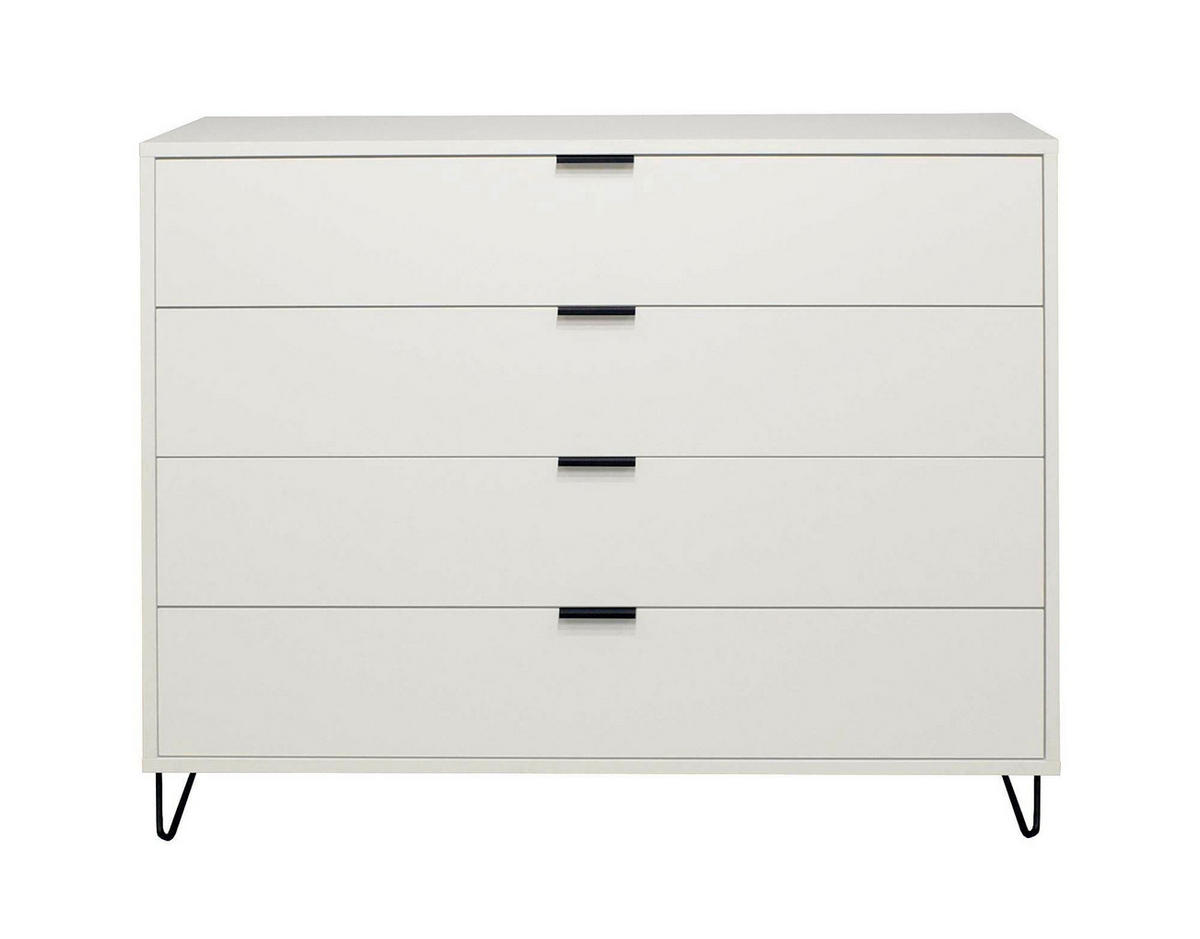 KOMMODE Erna 119x45x102 Kreidegrau matt Lack - Hellgrau, Holzwerkstoff (119/102/45cm) - 58aufmkessel